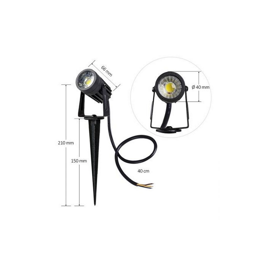 LED Oświetlenie zewnętrzne LED/3W/230V 4000K IP67 czarny