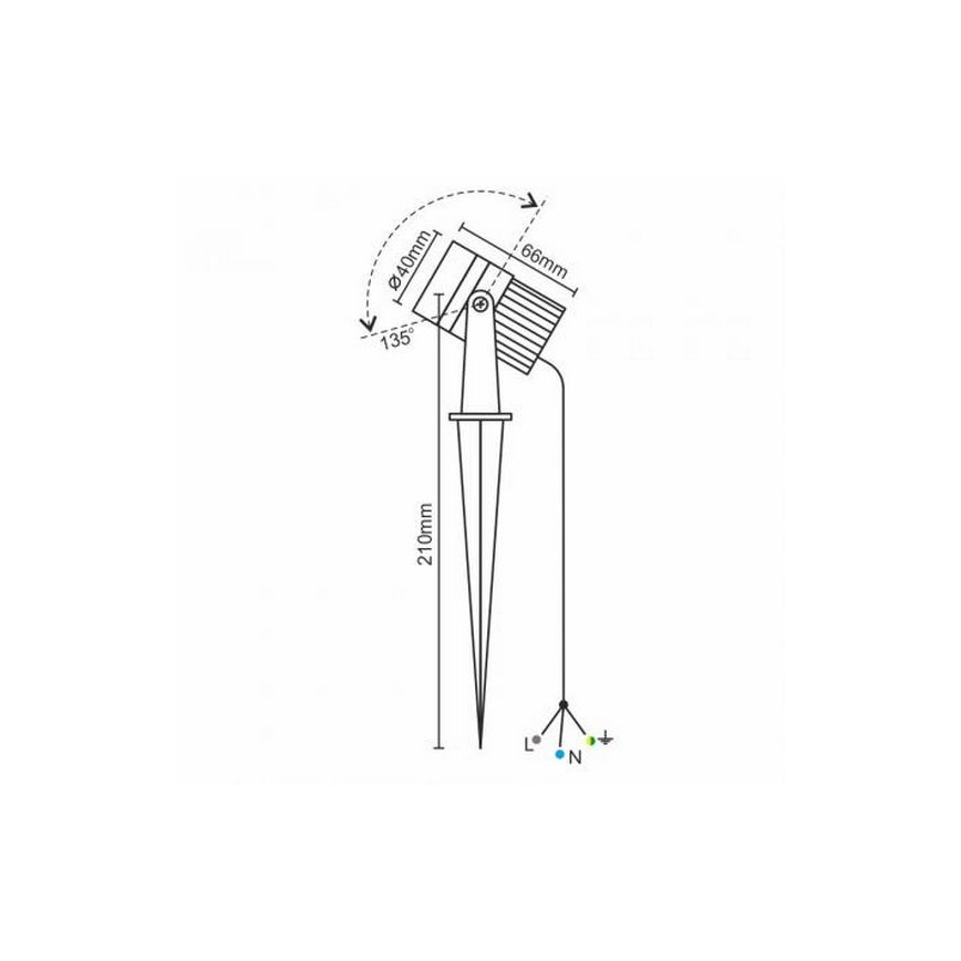 LED Oświetlenie zewnętrzne LED/3W/230V 4000K IP67 czarny