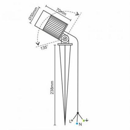 LED Oświetlenie zewnętrzne LED/7W/85-264V IP67