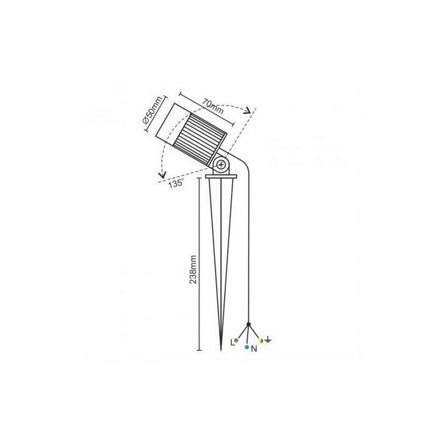 LED Oświetlenie zewnętrzne LED/7W/85-264V IP67