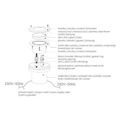 LED Oświetlenie zewnętrzne na podjazd ROAD LED/0,5W/230V IP67 3000K