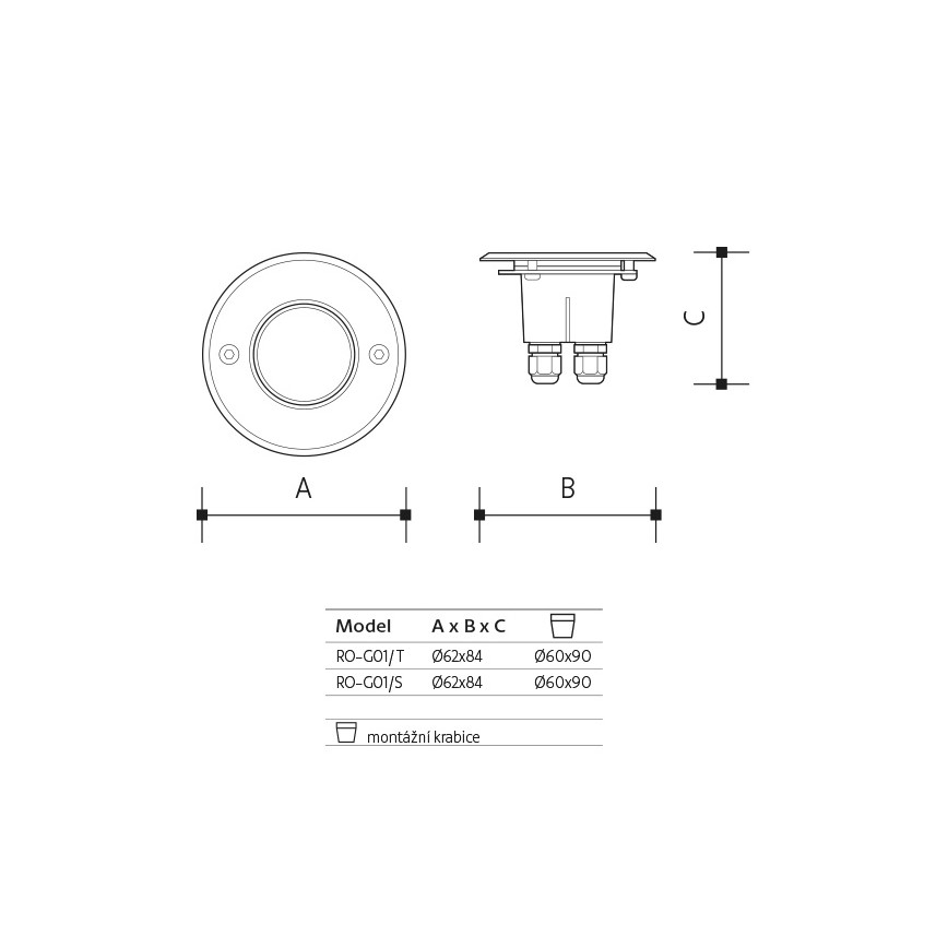 LED Oświetlenie zewnętrzne na podjazd ROAD LED/0,5W/230V IP67 3000K
