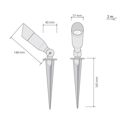Panlux OKP-1LED/S - LED Oświetlenie zewnętrzne OKO P 1xLED/1W/350mA