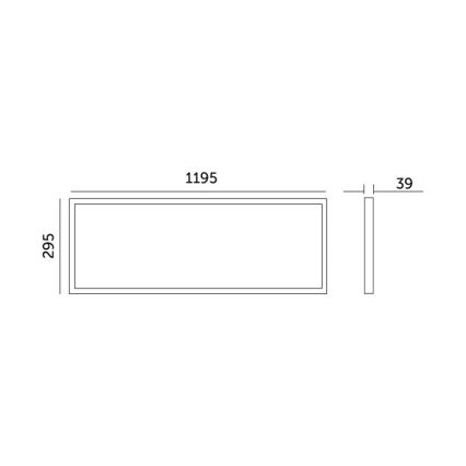 LED Panel natynkowy BRISBANE LED/36W/230V 4000K 29,5x119 cm czarny