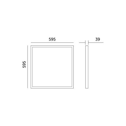 LED Panel natynkowy BRISBANE LED/36W/230V 4000K 59,5x59,5 cm biały