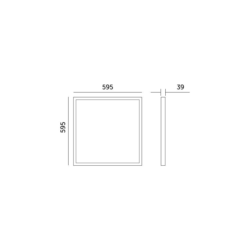 LED Panel natynkowy BRISBANE LED/36W/230V 4000K 59,5x59,5 cm biały