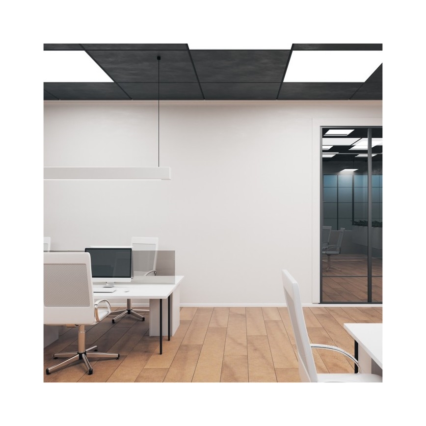 LED Panel natynkowy BRISBANE LED/36W/230V 4000K 59,5x59,5 cm czarny