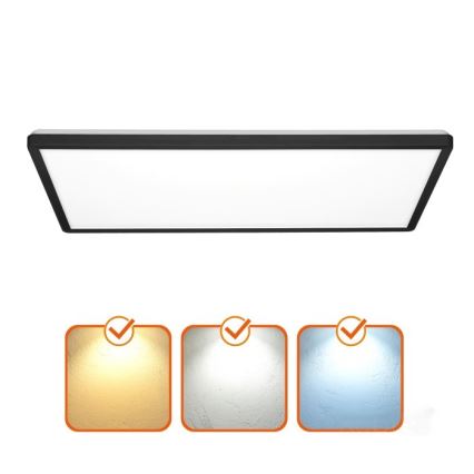 LED Panel natynkowy NIVERA LED/32W/230V IP54 3000/4000/6000K 29,5x59,5 cm czarny