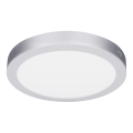 LED panel przysufitowy/wpuszczany 2 w 1 18W/230V 3000/4000/6000K śr. 22,5 cm IP54 srebrny