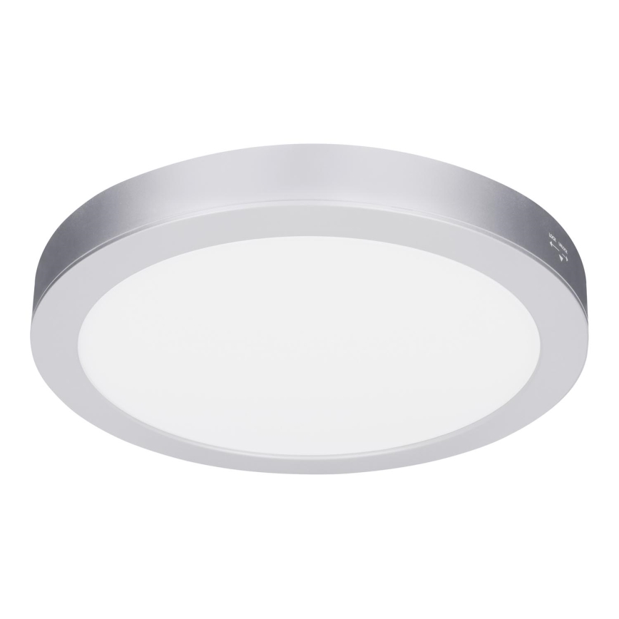 LED panel przysufitowy/wpuszczany 2 w 1 18W/230V 3000/4000/6000K śr. 22,5 cm IP54 srebrny