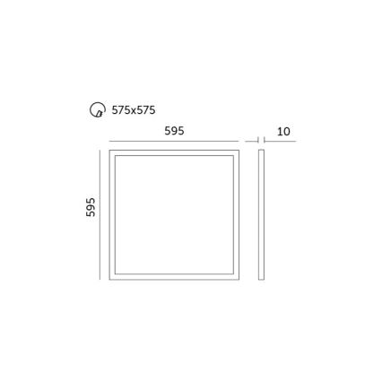 LED Panel wpuszczany BALIS LED/40W/230V 4000K 59,5x59,5 cm