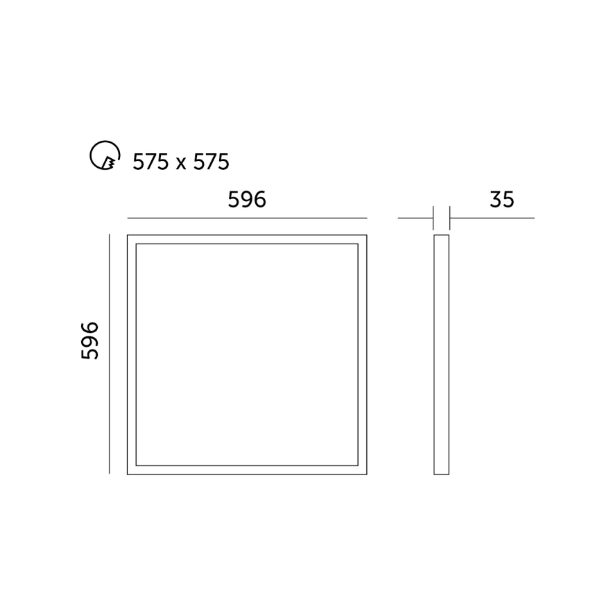 LED Panel wpuszczany LED/40W/230V 4000K 60x60 cm