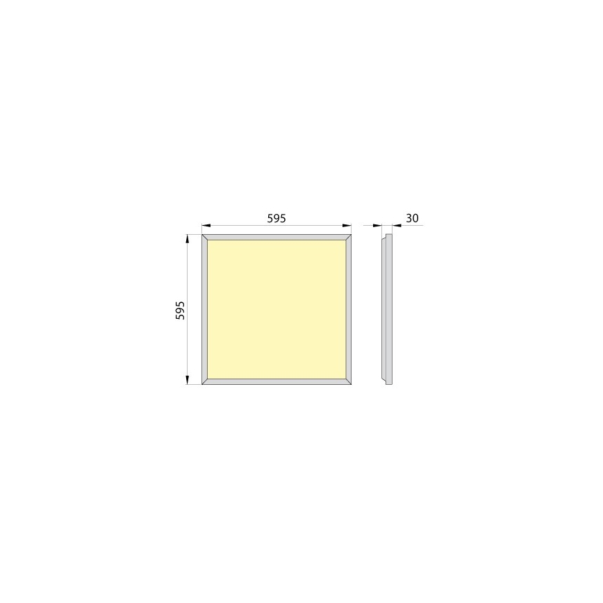 LED Panel wpuszczany OREGA PLUS 60 LED/50W/230V 4000K IP40