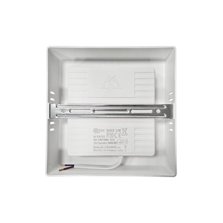 LED Plafon BLOCK LED/12W/230V 4000K 16,7x16,7 cm biały