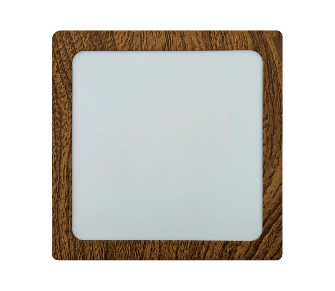 LED Plafon BLOCK LED/12W/230V 4200K 16,3x16,3 cm brązowy