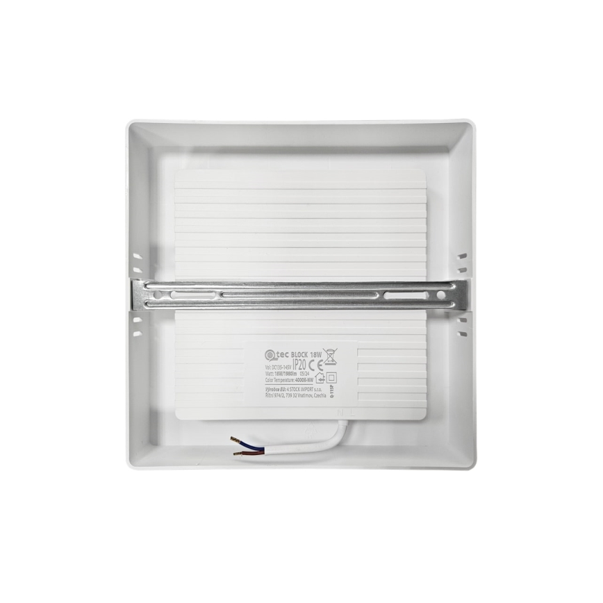 LED Plafon BLOCK LED/18W/230V 4000K 21,4x21,4 cm biały
