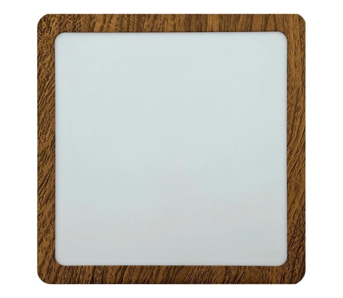 LED Plafon BLOCK LED/18W/230V 4200K 22x22 cm brązowy