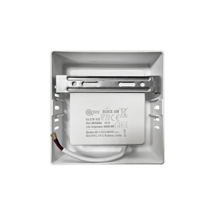 LED Plafon BLOCK LED/6W/230V 4000K 12x12 cm biały