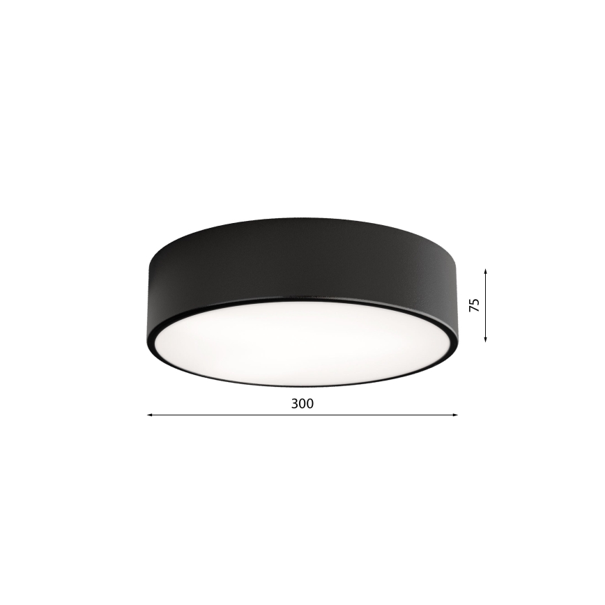 LED Plafon CLEO LED/24W/230V 3000K śr. 30 cm czarny