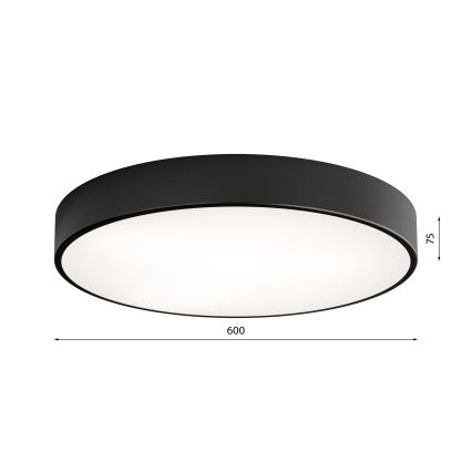 LED Plafon CLEO LED/69W/230V 4000K śr. 60 cm czarny