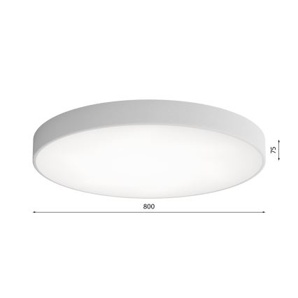 LED Plafon CLEO LED/96W/230V 4000K śr. 80 cm szary