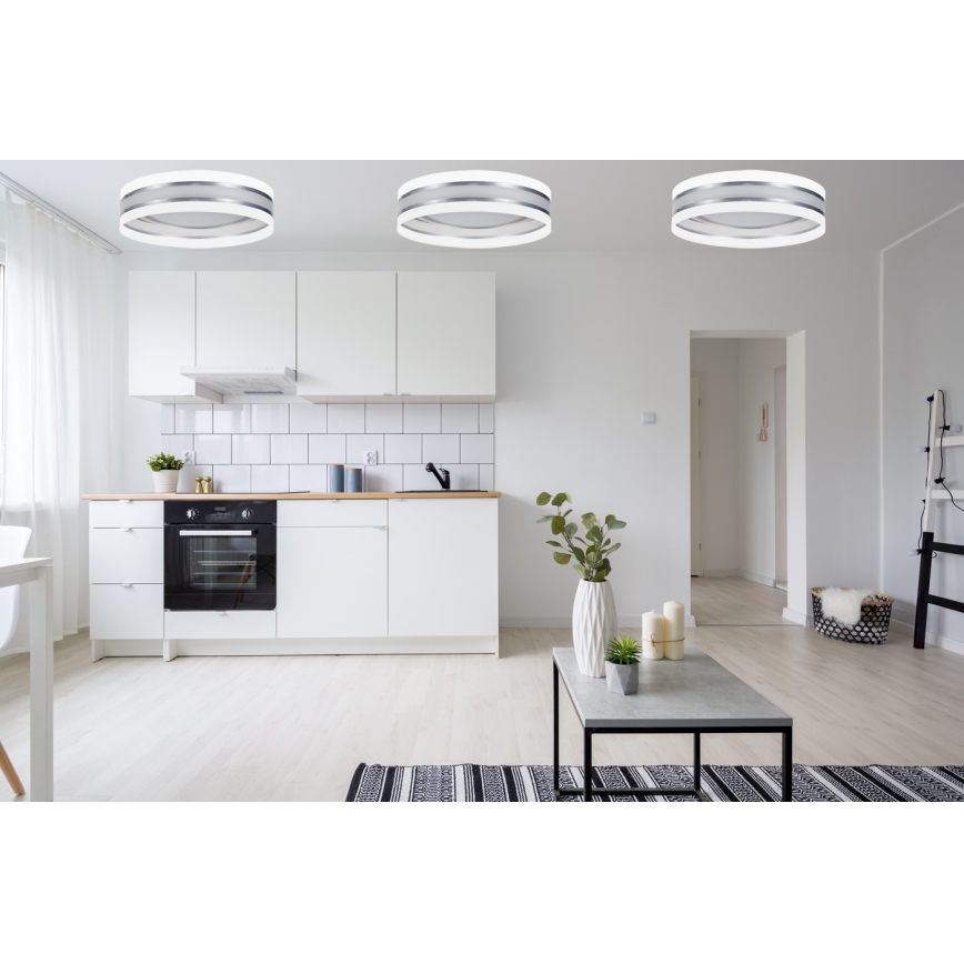 LED Plafon CORAL 1xLED/20W/230V biały/srebrny