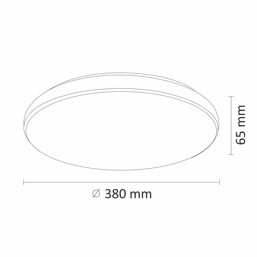 LED Plafon DESERT LED/24W/230V z pilotem