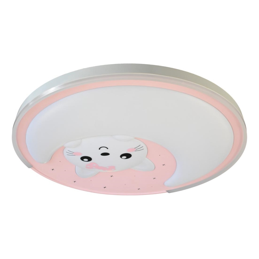 LED Plafon dziecięcy MOONCAT LED/34W/230V różowy