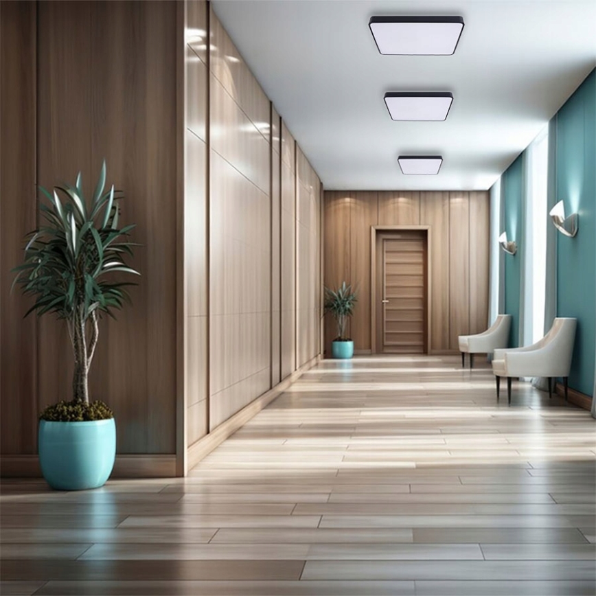LED Plafon FELIZ LED/40W/230V 4000K 40x40 cm czarne