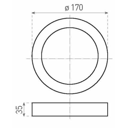 LED Plafon FENIX LED/12W/230V 2800K śr. 17 cm