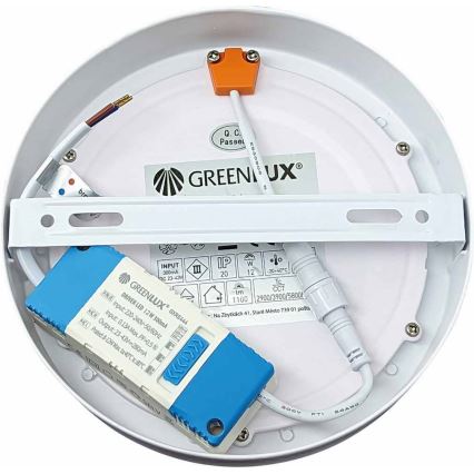 LED Plafon FENIX LED/12W/230V 2900/3900/5800K śr. 16,8 cm biały