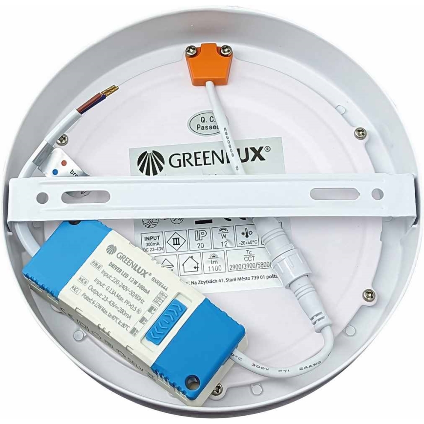 LED Plafon FENIX LED/12W/230V 2900/3900/5800K śr. 16,8 cm biały