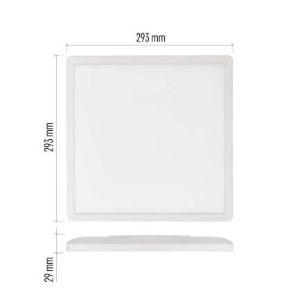 LED Plafon FLORI LED/18W/230V 4000K biały 29x29 cm