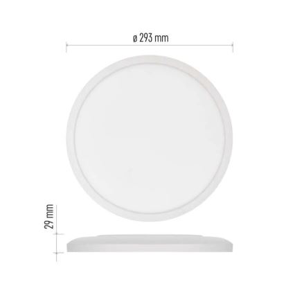 LED Plafon FLORI LED/18W/230V 4000K biały śr. 29 cm