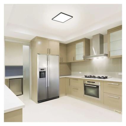LED Plafon FLORI LED/18W/230V 4000K czarny 29x29 cm