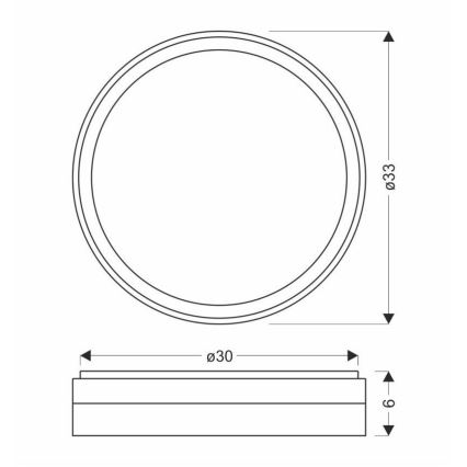 LED Plafon FLORIDA LED/18W/230V czarne