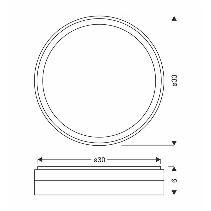 LED Plafon FLORIDA LED/18W/230V czarne