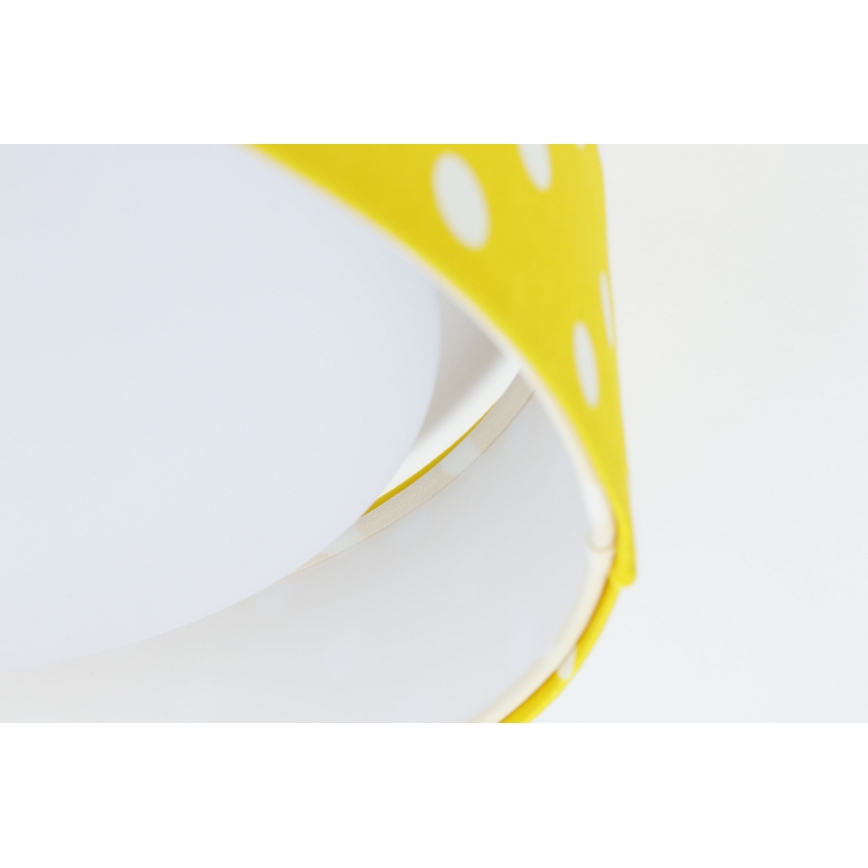 LED Dziecięca lampa sufitowa GALAXY KIDS LED/24W/230V w kropki żółto-biała