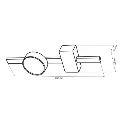 LED Plafon JOY 1xGX53/6W/230V czarny