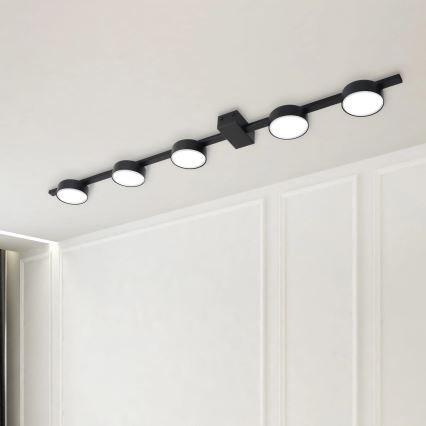 LED Plafon JOY 5xGX53/6W/230V czarny