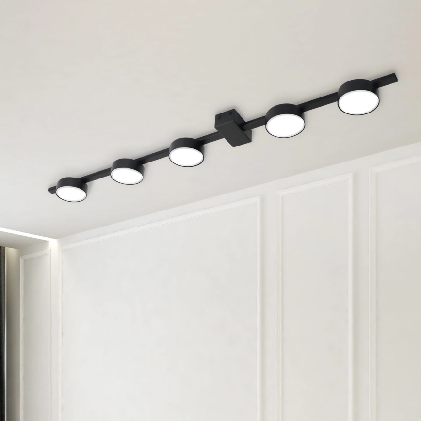 LED Plafon JOY 5xGX53/6W/230V czarny