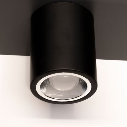 LED Plafon JUPITER 1xE27/6W/230V 120x98 mm czarny