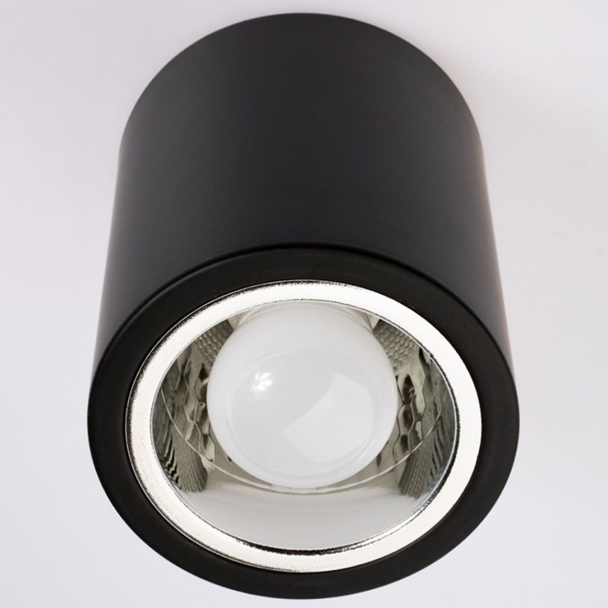 LED Plafon JUPITER 1xE27/6W/230V 120x98 mm czarny