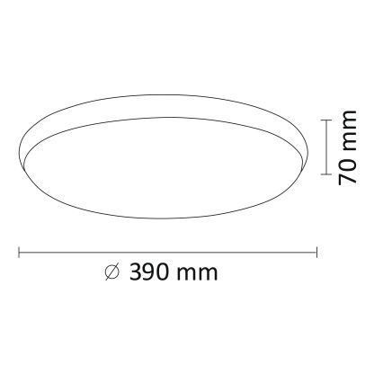 LED Plafon KERN LED/24W/230V czarny