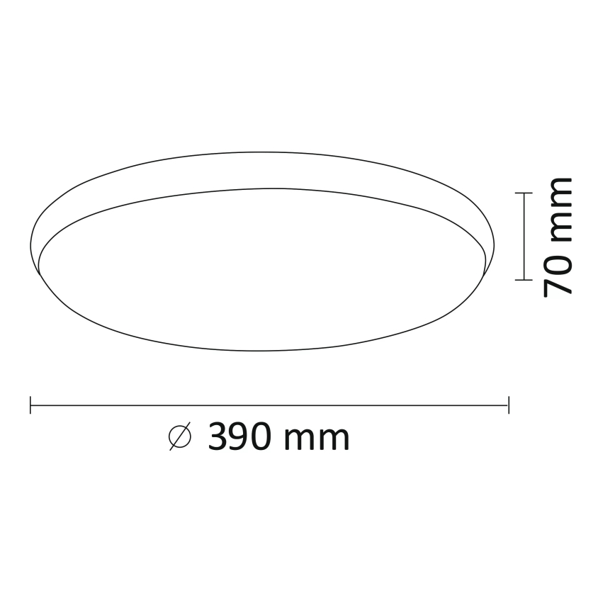 LED Plafon KERN LED/24W/230V czarny