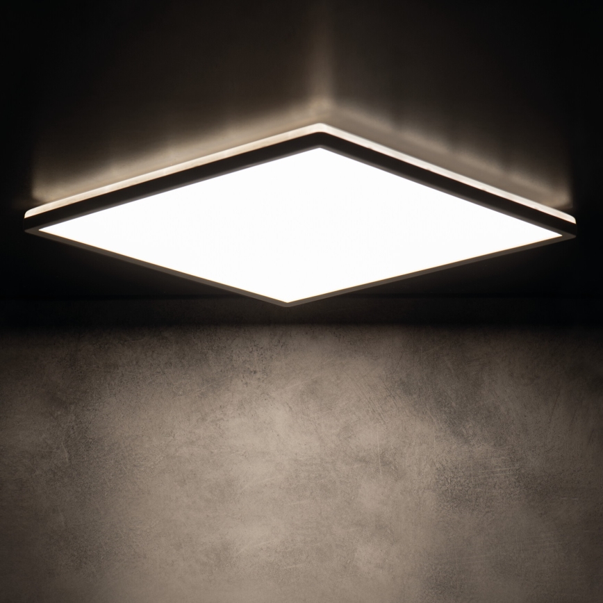 LED Plafon łazienkowy AZPO LED/22W/230V 42x42 cm IP54 czarny