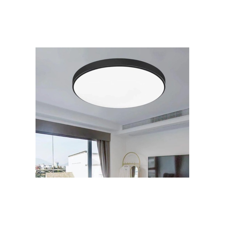 LED plafon łazienkowy CARTER LED/12W/230V 6000K IP44 Ø 22 cm czarny