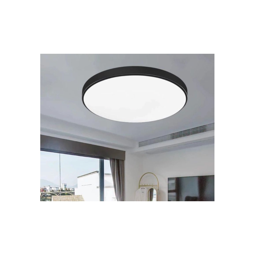 LED plafon łazienkowy CARTER LED/12W/230V 6000K IP44 Ø 22 cm czarny