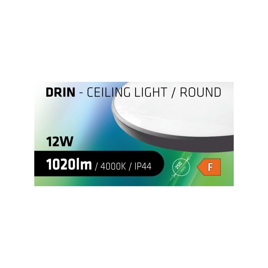 LED Plafon łazienkowy CIRCLE LED/12W/230V 4000K śr. 25 cm IP44 czarny