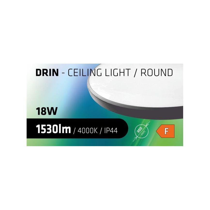 LED Plafon łazienkowy CIRCLE LED/18W/230V 4000K śr. 30 cm IP44 czarny